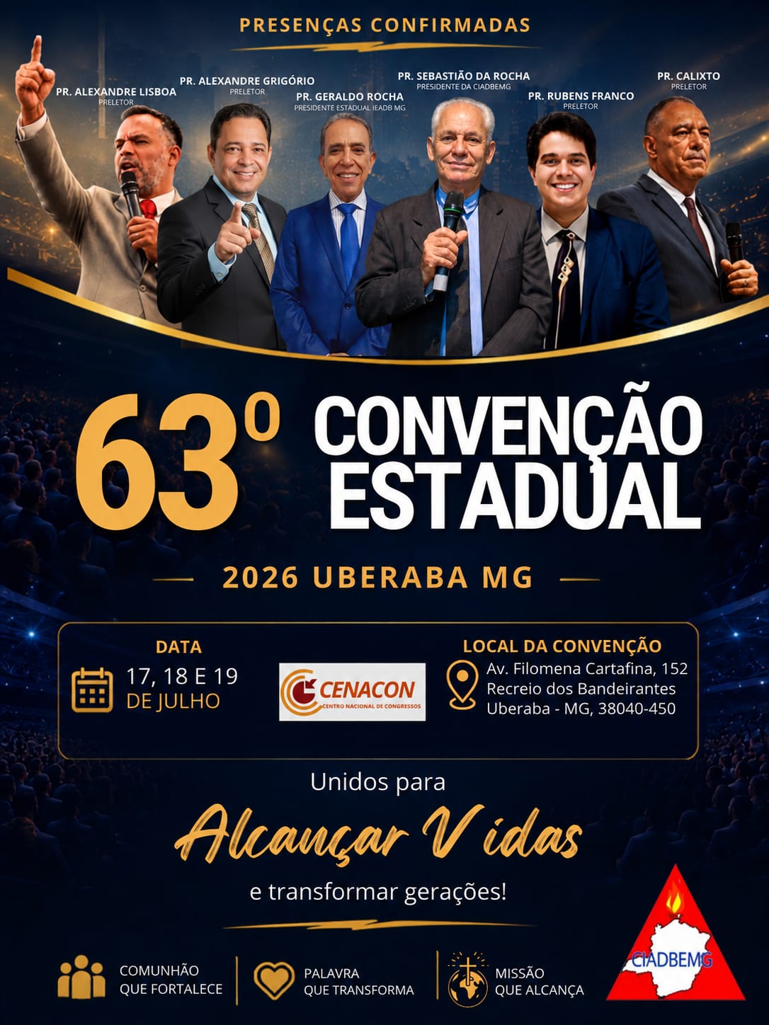Cartaz da 63ª Convenção Estadual da CIADBEMG
